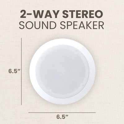 PYLE PRO 6.5'' 200W 2-Way In-Ceiling/Wall Speaker System White (2 Pack) (Used)