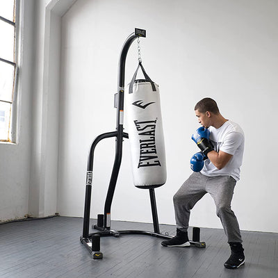 Everlast Nevatear Fitness Workout 60 lb Heavy Punching Bag, Platinum (Open Box) - VMInnovations