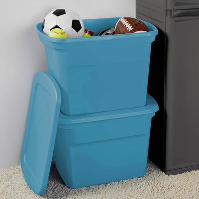 Sterilite 18 Gallon Storage Tote (16 Pack) with 30 Gallon Storage Tote (12 Pack)