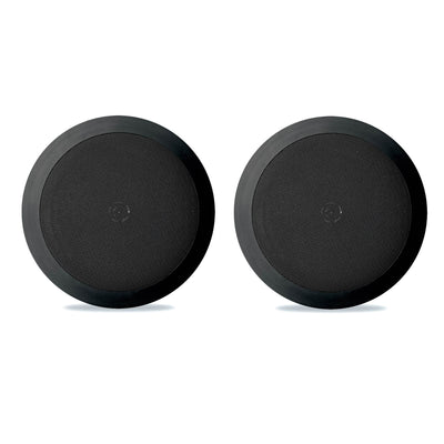 Pyle PDIC81RDBK 250W 8 Inch Flush In-Wall In-Ceiling Black Speakers (6 Pairs)
