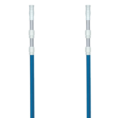 Swimline Universal 3 Piece Anodized Swimming Pool 5-15" Telescopic Pole (2 Pack)