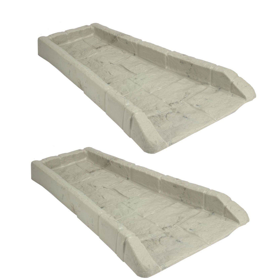 Suncast SB24 Decorative Rain Gutter Downspout Splash Block, Tan  (2 Pack)