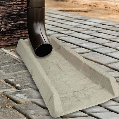 Suncast SB24 Decorative Rain Gutter Downspout Splash Block, Tan  (2 Pack) - VMInnovations