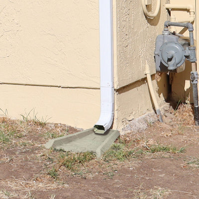 Suncast SB24 Decorative Rain Gutter Downspout Splash Block, Tan  (2 Pack) - VMInnovations