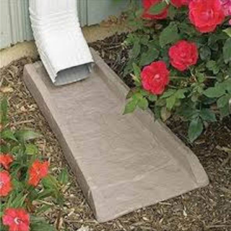 Suncast SB24 Decorative Rain Gutter Downspout Splash Block, Tan  (2 Pack)