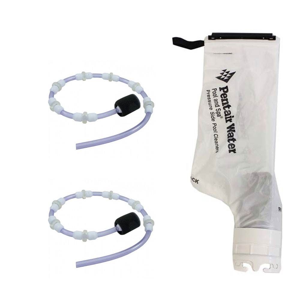 Pentair 360002 Pool Cleaner Debris Bag + EB5L Sweep Hose Assembly (2 Pack)