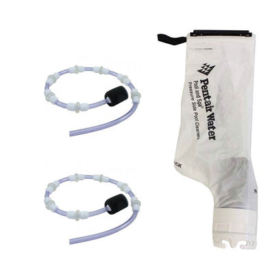 Pentair 360002 Pool Cleaner Debris Bag + EB5L Sweep Hose Assembly (2 Pack)