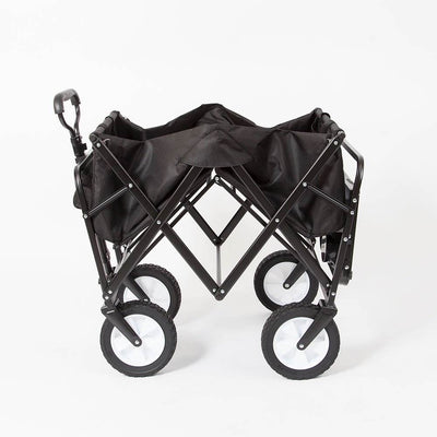 Mac Sports Collapsible Folding Garden Utility Wagon w/ Table, Black (Damaged)