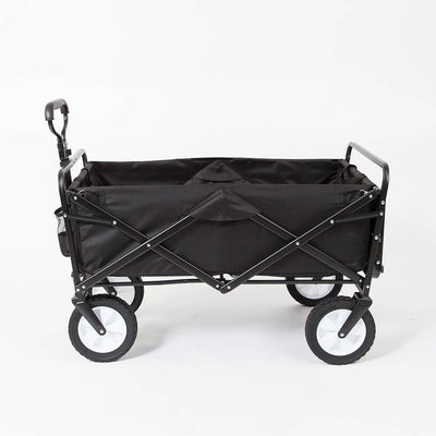 Mac Sports Collapsible Folding Garden Utility Wagon w/ Table, Black (Damaged)