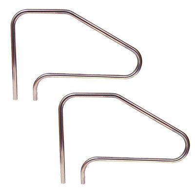 Hydrotools In-Ground Swimming Pool Stainless Steel Ladder Step Handrail (2 Pack) - VMInnovations