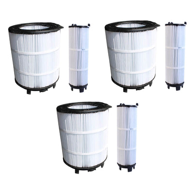 Sta-Rite 3 Large Outer Pool Filter (3 Pack) + 3 Small Inner Pool Filter (3 Pack)