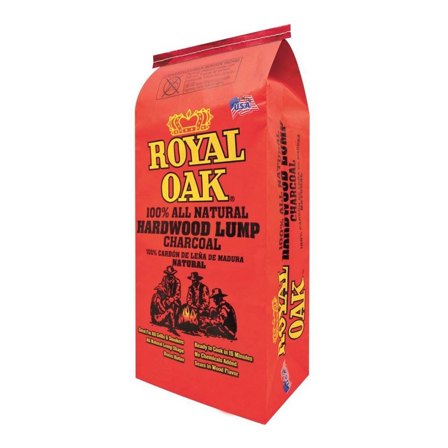 Royal Oak BBQ All Natural Premium 8 Pound Bag Lump Charcoal Starter (2 Pack)