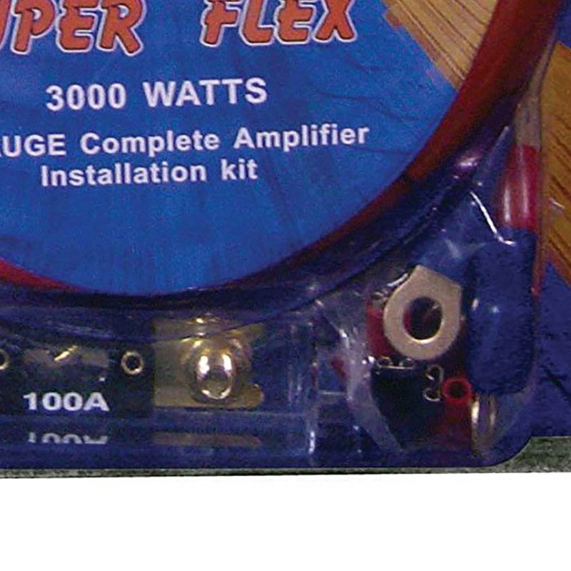 Q Power Super Flex 4-Gauge 3000-Watt Amplifier Car Audio Wiring Amp Kit (2 Pack)