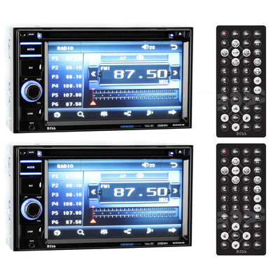Boss 6.2" 2-DIN In-Dash DVD/MP3 Bluetooth Touchscreen Car Receiver (2 Pack)