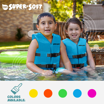 TRC Super Soft Child Life Jacket Swim Safety Vest, Small, Marina Blue (Used) - VMInnovations