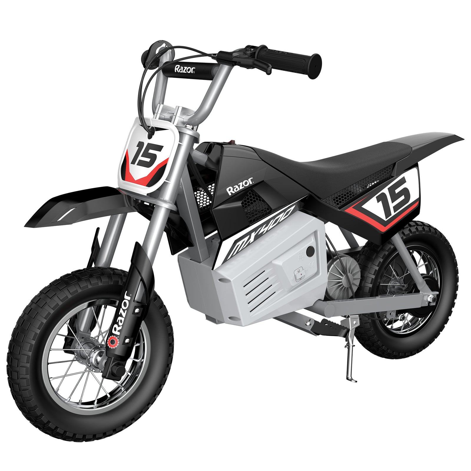Razor MX400 Rocket 24V Electric Toy Motocross Dirt Bike, Black (2 Pack) - VMInnovations