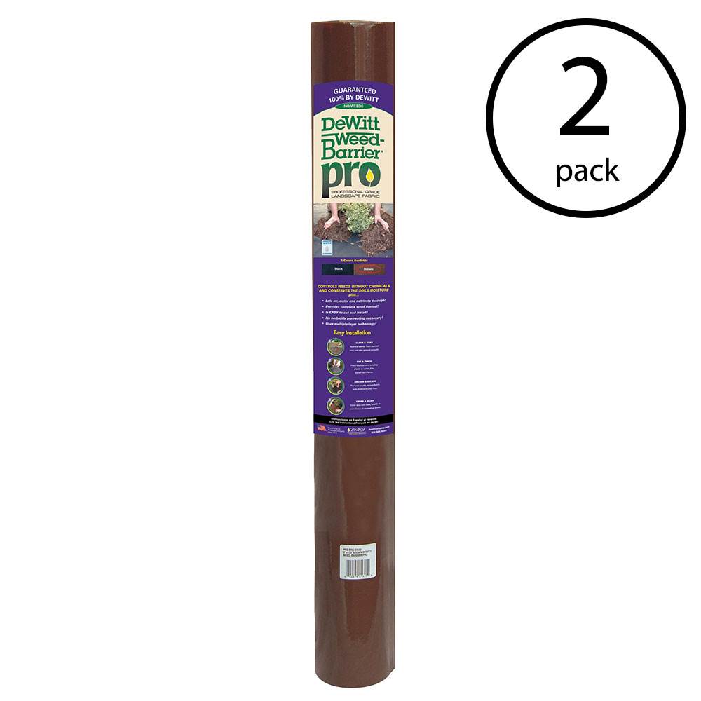 DeWitt Weed Barrier Pro Landscape Fabric in Brown 3' x 100' Refill (2 Pack) - VMInnovations