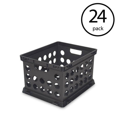 Sterilite Plastic Heavy Duty File Crate Stacking Storage Container (24 Pack)