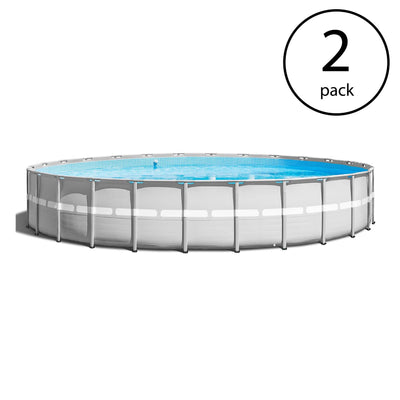 Intex 26ft x 52in Ultra Frame Above Ground Swimming Pool Set with Pump (2 Pack)