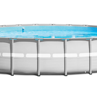 Intex 26ft x 52in Ultra Frame Above Ground Swimming Pool Set with Pump (2 Pack)
