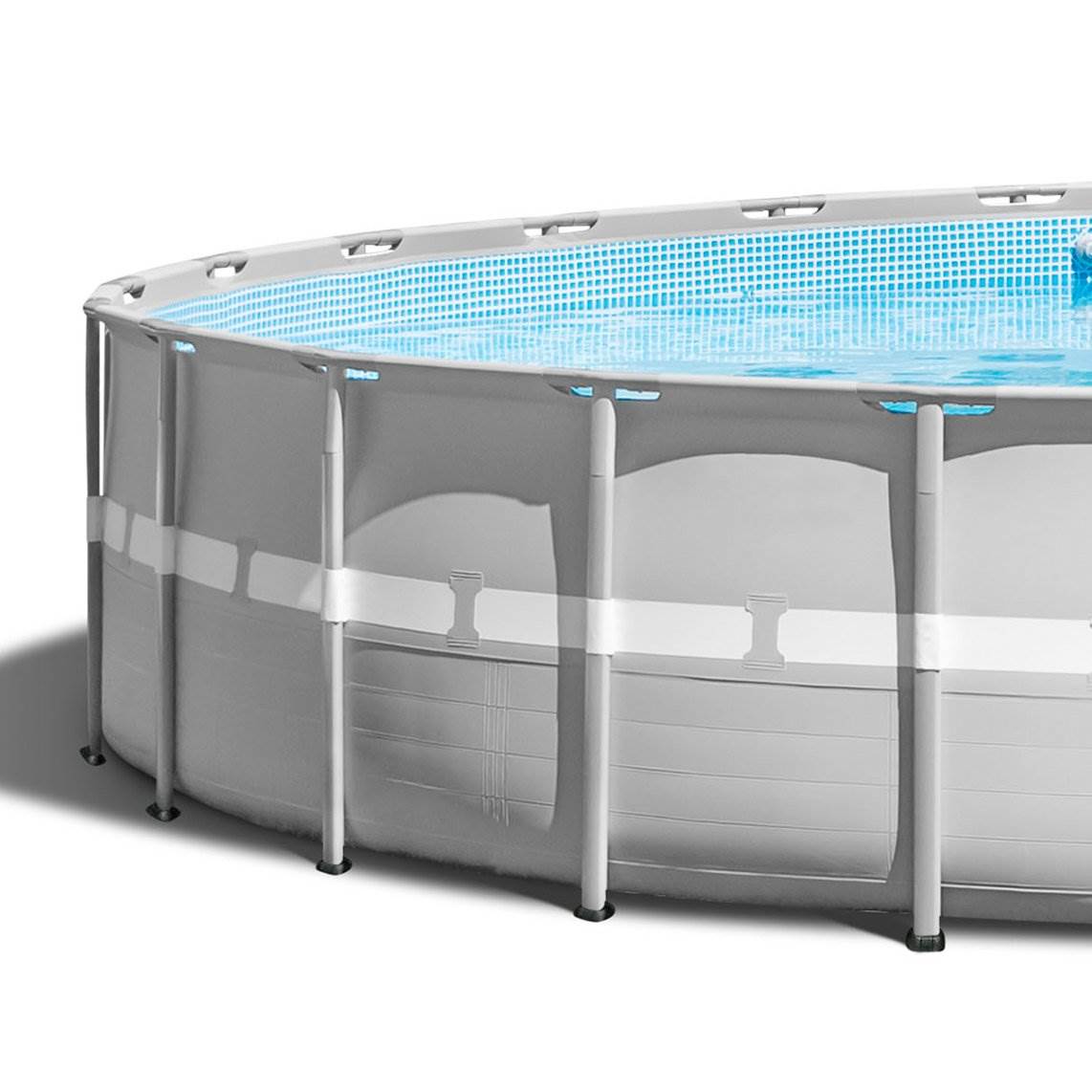 Intex 26ft x 52in Ultra Frame Above Ground Swimming Pool Set with Pump (2 Pack)
