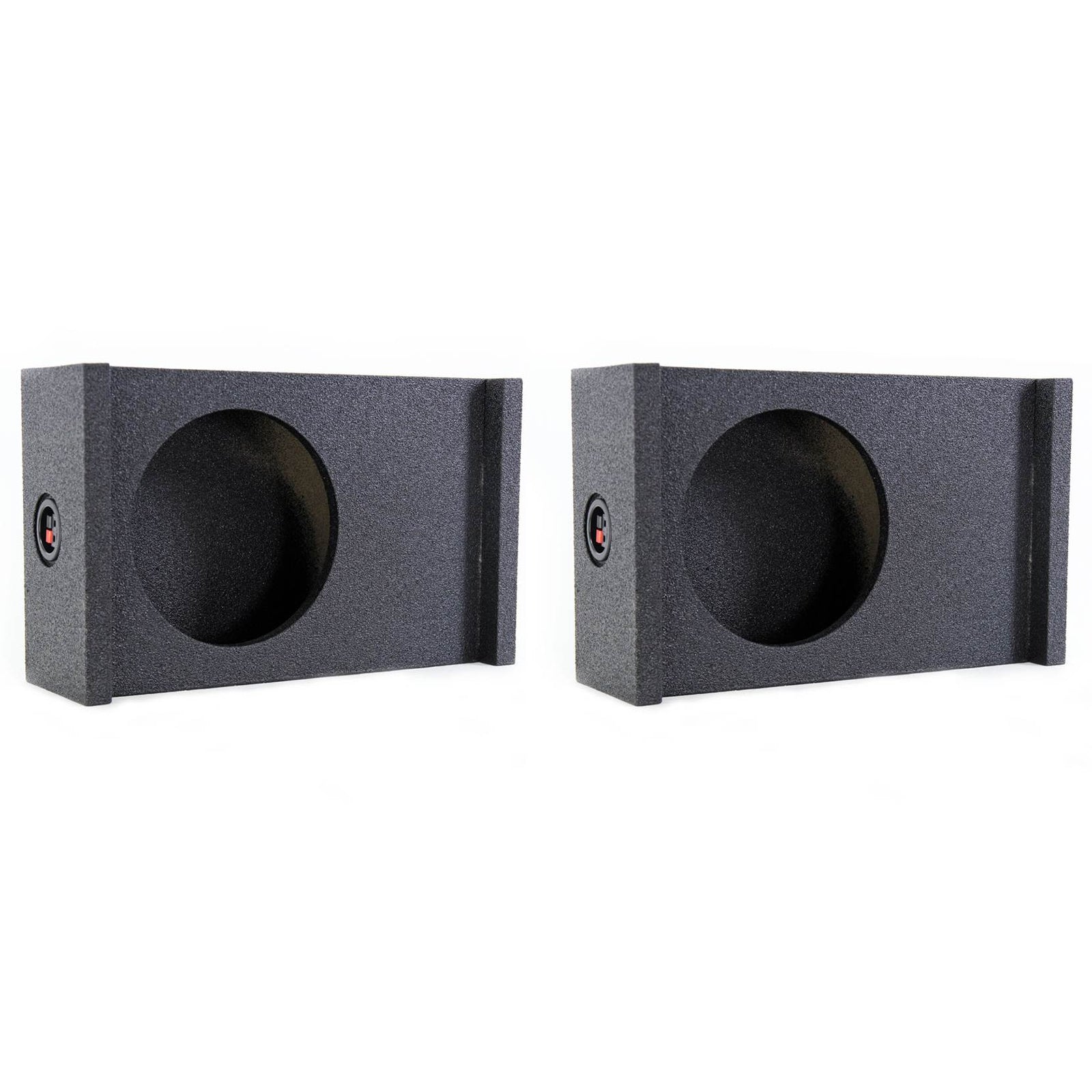 Q-Power Single 12-Inch Universal Downfire/Behind Seat Sub Box (2 Pack) - VMInnovations