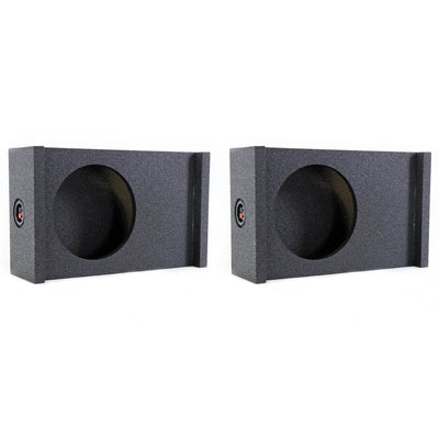 Q-Power Single 12-Inch Universal Downfire/Behind Seat Sub Box (2 Pack) - VMInnovations