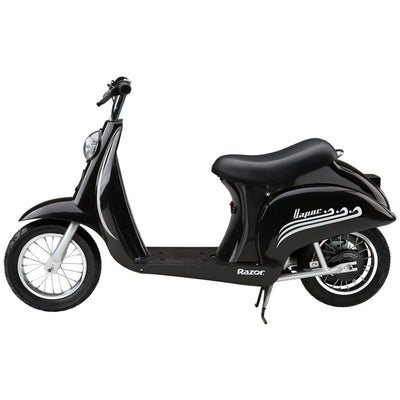 Razor Pocket Mod Miniature Euro 24V 250W Electric Retro Scooter, Black (2 Pack)