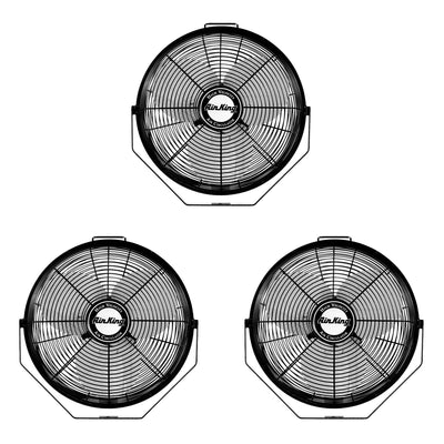 Air King 12 Inch 3 Speed 1/25 HP Motor Industrial Grade Multi-Mount Fan (3 Pack)