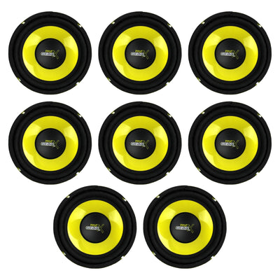 Pyle PLG64 6.5 Inch 300 Watt Car Mid Bass Subwoofer Sub Power Speaker (8 Pack)