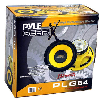 Pyle PLG64 6.5 Inch 300 Watt Car Mid Bass Subwoofer Sub Power Speaker (8 Pack)