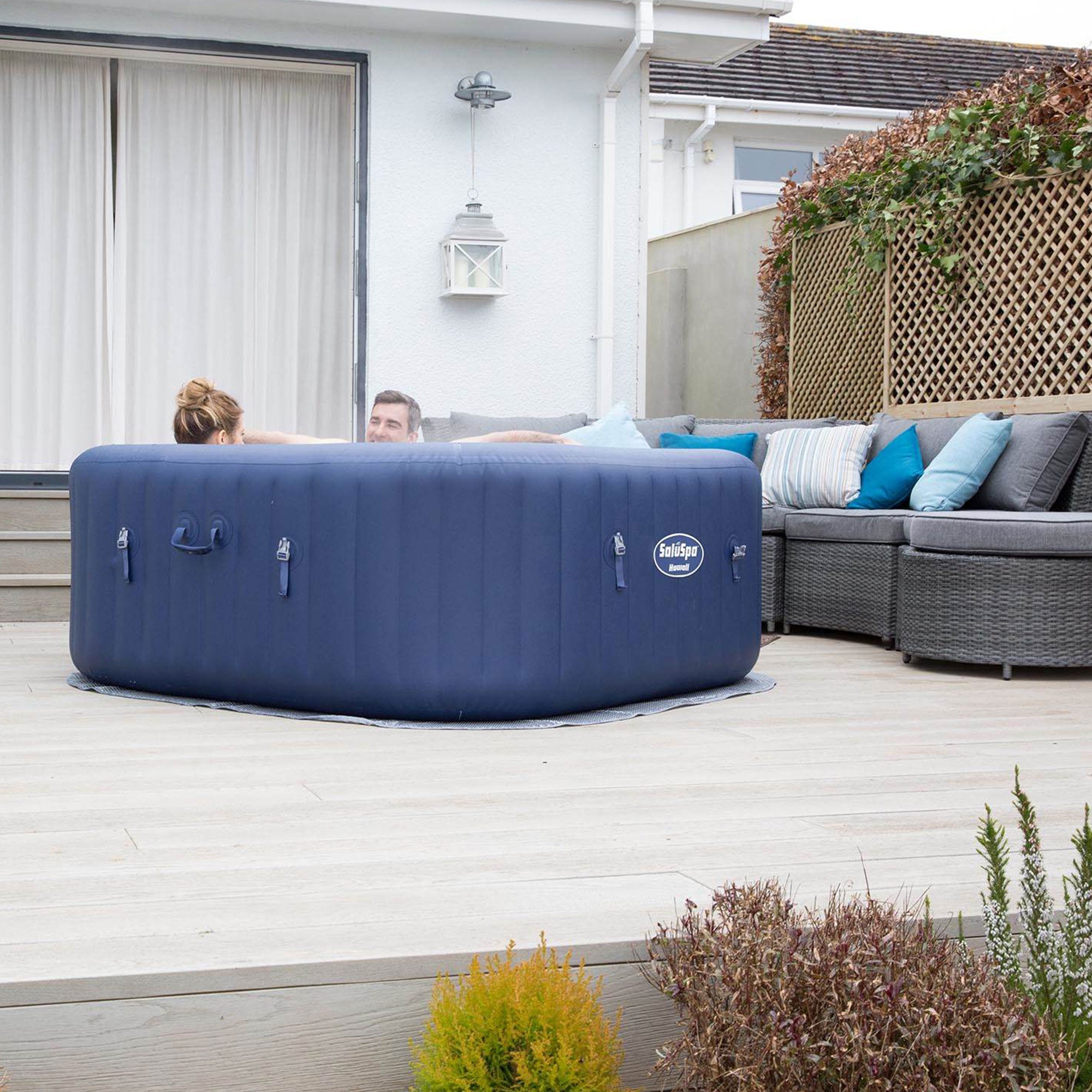 Bestway SaluSpa Hawaii AirJet 6-Person Portable Inflatable Hot Tub Spa, (2 Pack) - VMInnovations