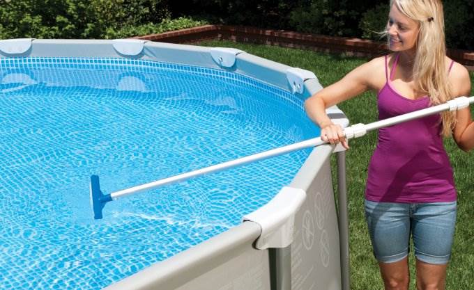 Intex 110" Telescoping Swimming Pool Cleaning Maintenance Pole Shaft  (2 Pack)