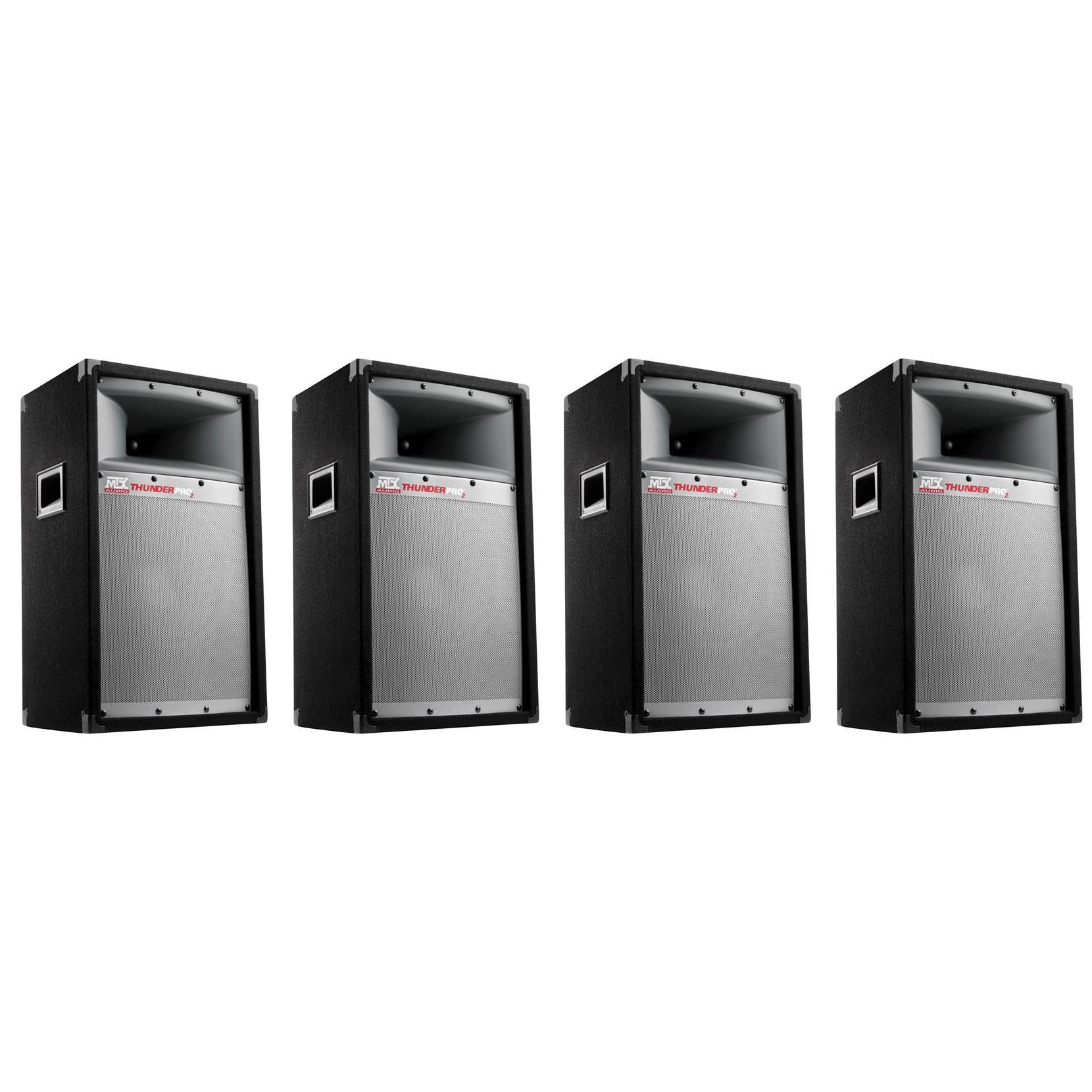 MTX TP1200 12" 300W 2 Way Cabinet Tower PRO DJ PA Speaker Audio System (4 Pack) - VMInnovations