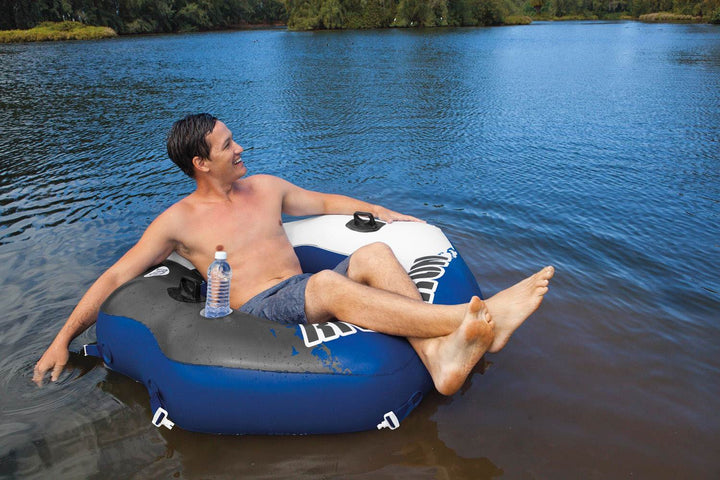 Intex River Run Inflatable Lounger (4 Pack) & Pool Lake Tube Float (2 Pack)