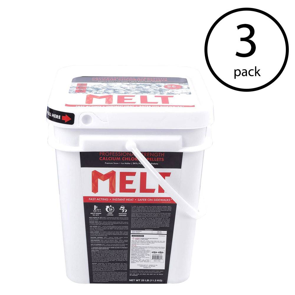 Snow Joe Snow Ice Melt Pellets Professional Strength Melter, 24 Pounds (3 Pack)