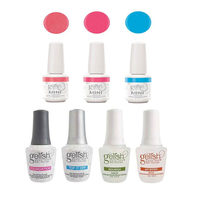 Gelish Fantastic Four Collection Polish Kit + Mini Selfie Polish Set (3 Pack)