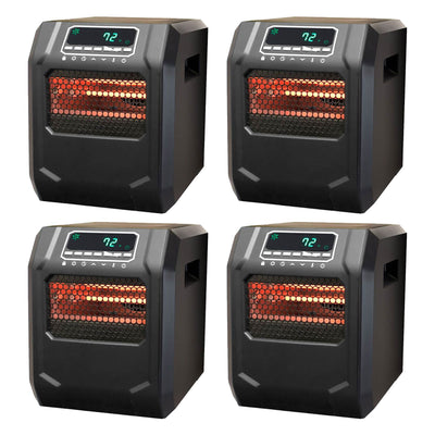Lifesmart 4-Element Quartz Infrared Electric Large Room Space Heater (4 Pack) - VMInnovations