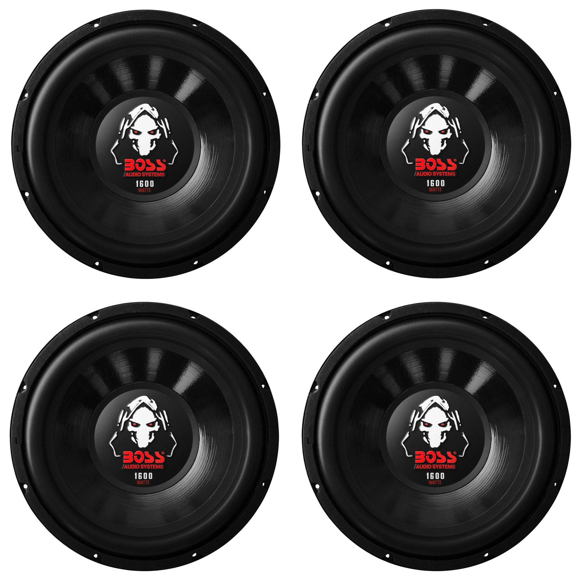 Boss Audio 12 Inch 1600 Watt 4 Ohm SVC Car Audio Power Stereo Subwoofer (4 Pack) - VMInnovations