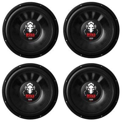 Boss Audio 12 Inch 1600 Watt 4 Ohm SVC Car Audio Power Stereo Subwoofer (4 Pack) - VMInnovations