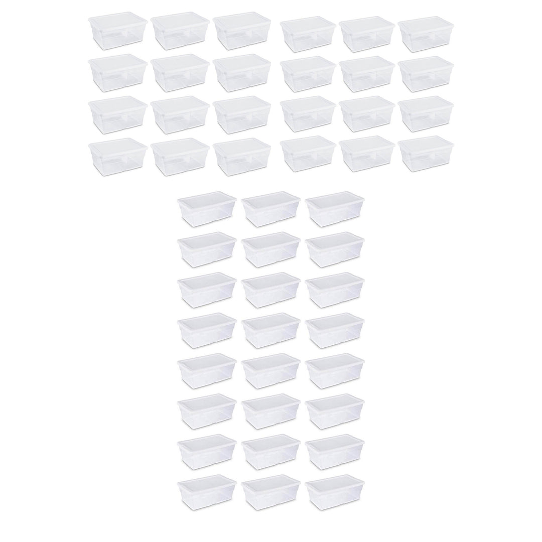 Sterilite 6 Qt Clear Storage Tote, 24 Pack, & 16 Qt Clear Storage Tote, 24 Pack