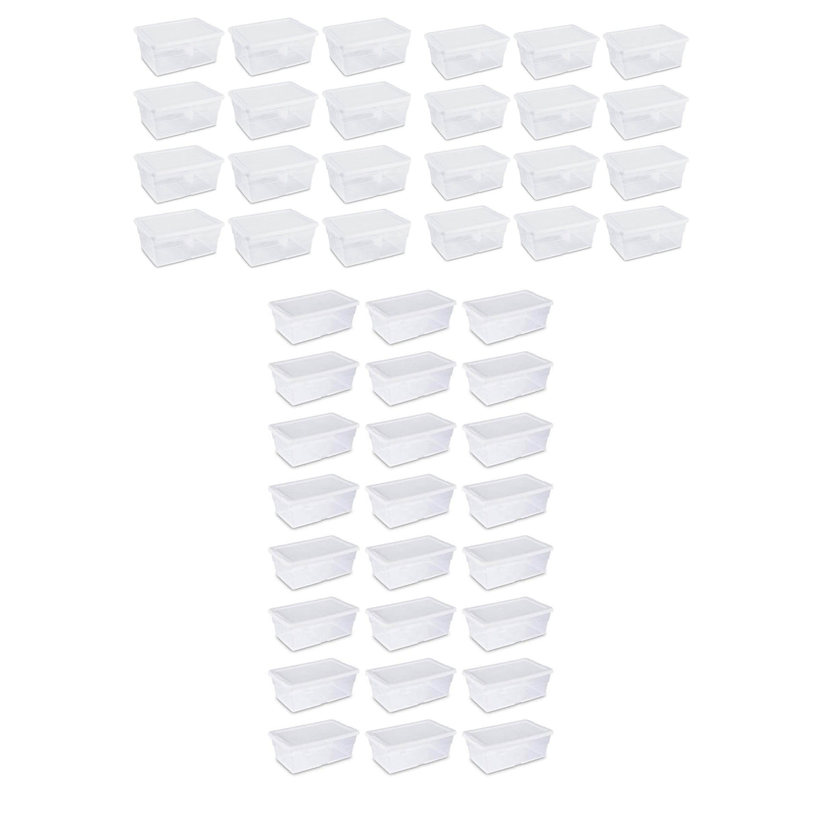 Sterilite 6 Qt Clear Storage Tote, 24 Pack, & 16 Qt Clear Storage Tote, 24 Pack