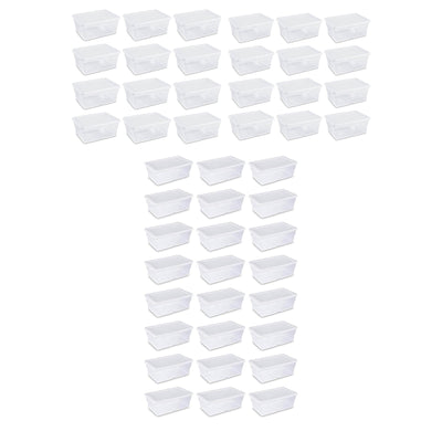 Sterilite 6 Qt Clear Storage Tote, 24 Pack, & 16 Qt Clear Storage Tote, 24 Pack