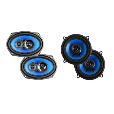 Q Power 6x9" 700 Watt  & 5.25" Inch 500 Watt Car Stereo Coaxial Speaker Pairs