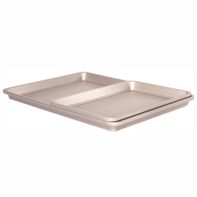 OXO Good Grips 2 Piece Baking Sheet Jelly Roll Pan Set, Quarter and Half Sizes
