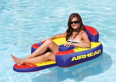Airhead Bimini Lounger II 1 Person Inflatable Pool Lake Lounge Raft (4 Pack)