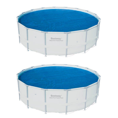 Bestway 15 Foot Round Above Ground Swimming Pool Solar Heat Cover (2 Pack)