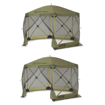 Clam Quick Set Escape Portable Camping Outdoor Gazebo Canopy Shelter (2 Pack) - VMInnovations
