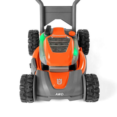 Husqvarna Kids Toy Lawn Mower, Orange + Toy Leaf Blower + Toy Lawn Trimmer
