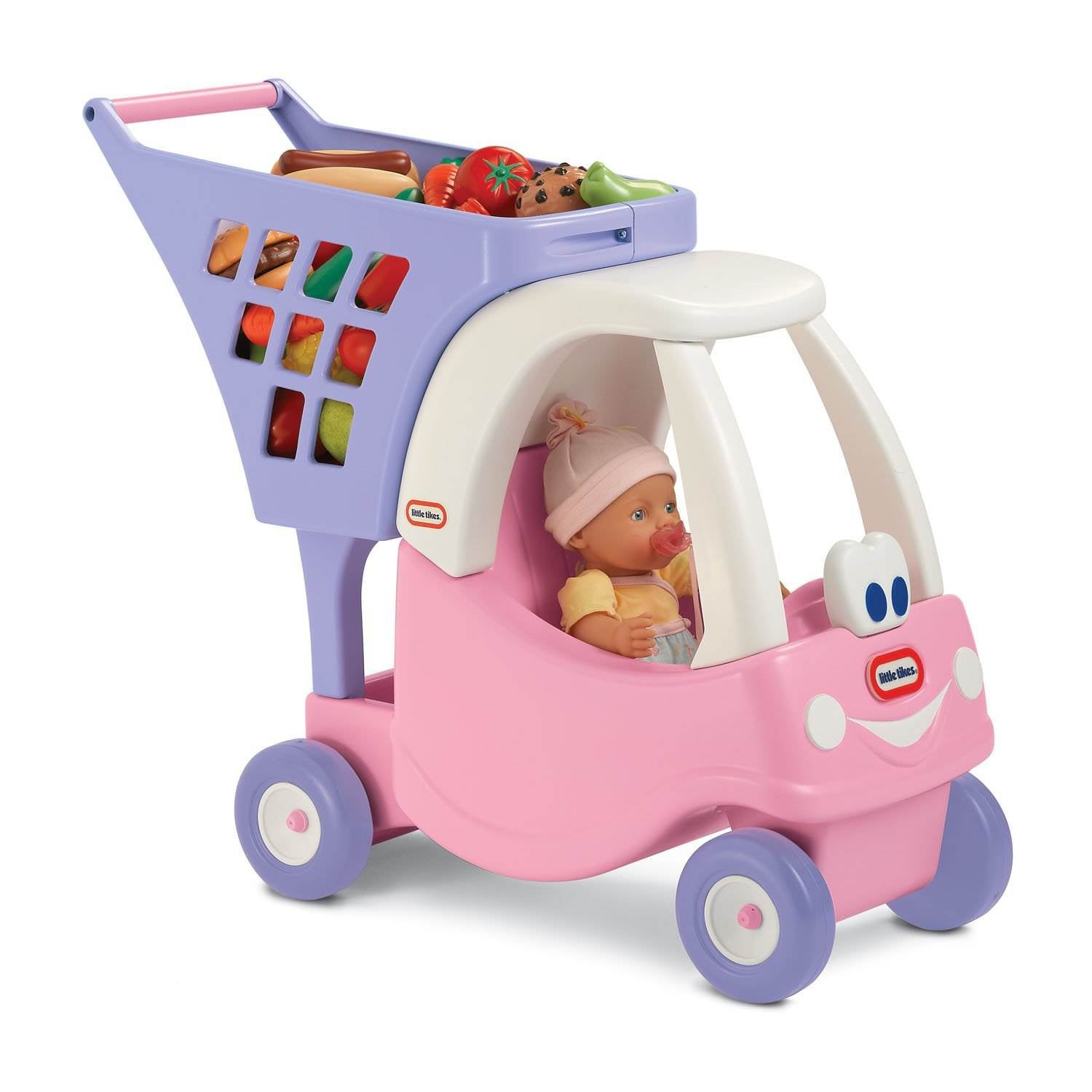 Little Tikes Princess Cozy Coupe Pretend Play Grocery Shopping Cart (2 Pack)